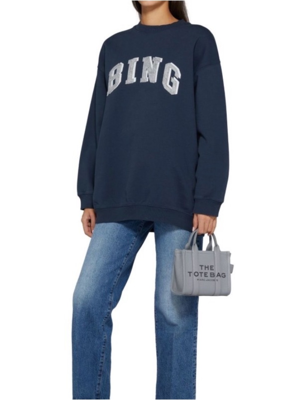 Anine Bing Sweatshirt Women’s XS Tyler Bing Sweatshirt in Navy - Picture 2 of 10
